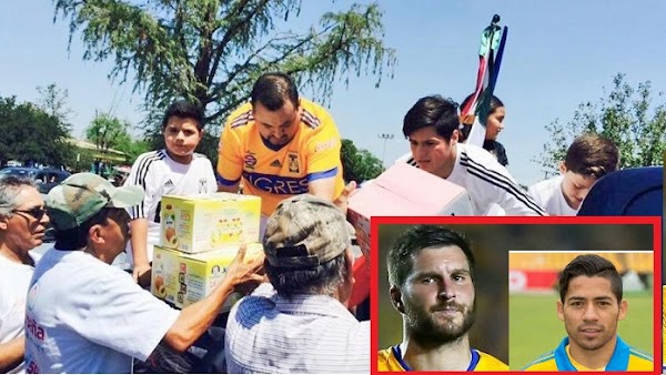 Javier Aquino y Gignac recolectaron con éxito varias toneladas de víveres Javier Aquino y Gignac recolectaron con éxito varias toneladas de víveres