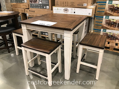 Have breakfast with the family on the Pike & Main 5-piece Counter Height Dining Set