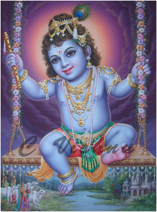 C. Vishnu (Artist): Jhula Krishna