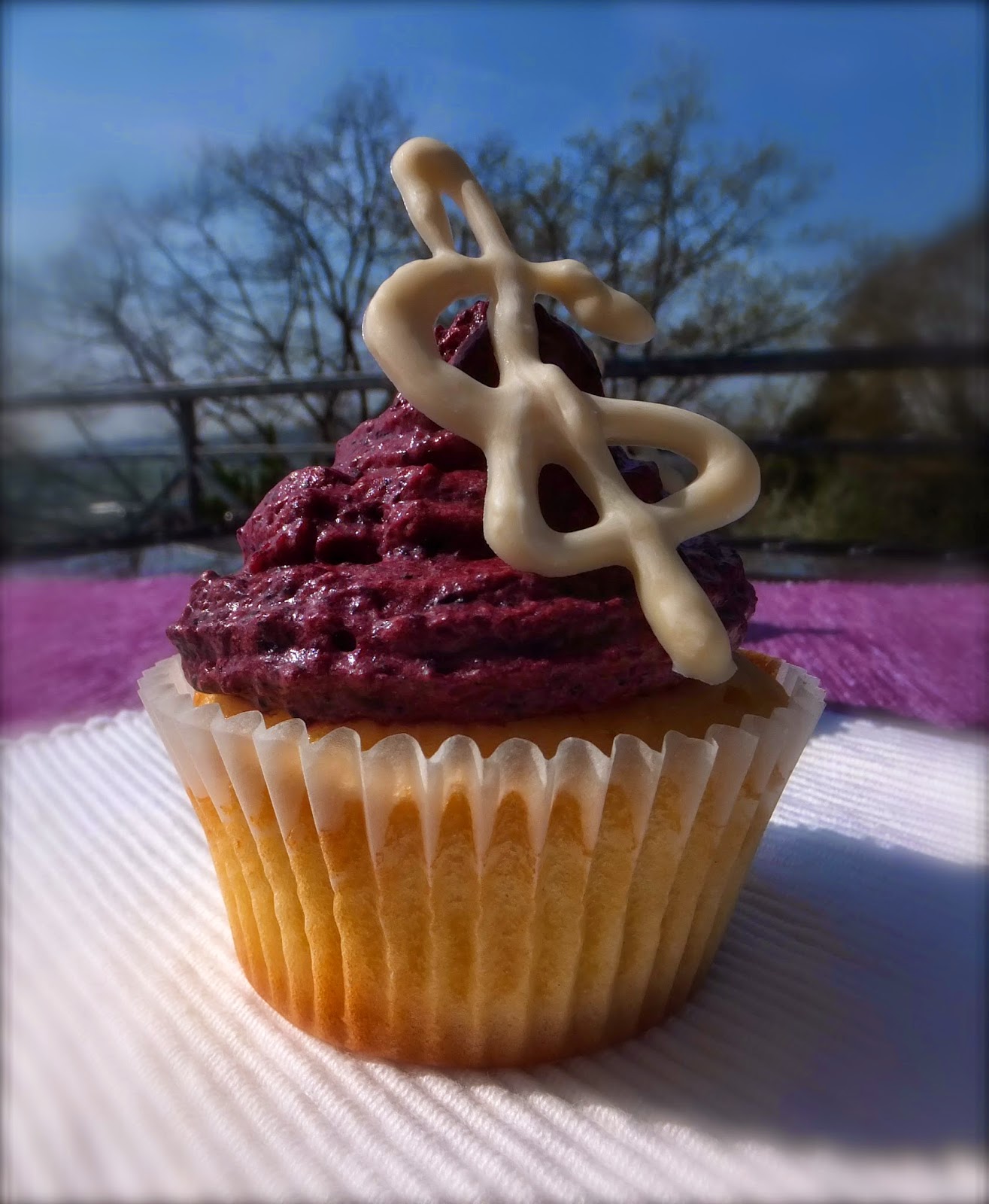 Ramona&amp;#39;s Bäckerei: Vanille Cupcakes mit Heidelbeer-Joghurt-Frosting