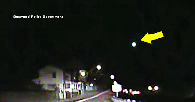 Mysterious Bright, Greenish UFO Caught on Police Cam