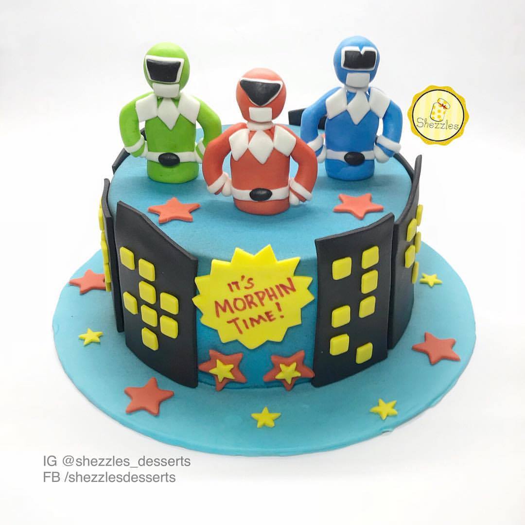 Power Ranger With Chocolate Icing Cake Power Ranger With Chocolate Icing Cake