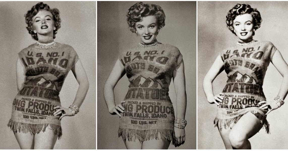 The Story of Marilyn Monroe and the Potato Sack Dress, c.1951.