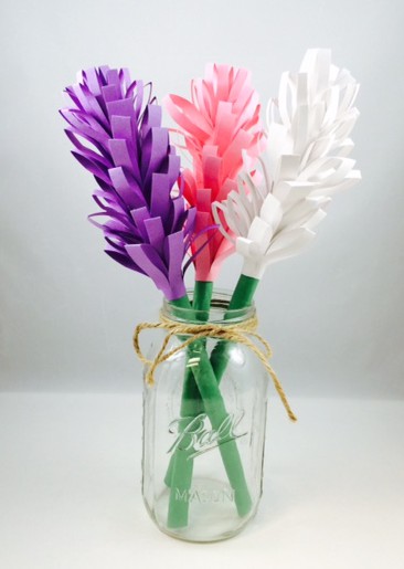 DIY papercraft hyacinths