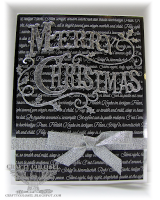 CraftyColonel Donna Nuce for Cards in Envy challenge.  Cherry Lynn die. Christmas card.