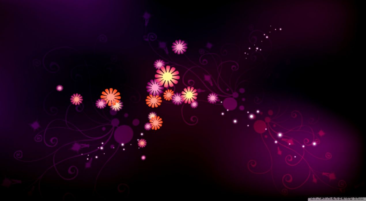 Abstract Purple Flowers HD desktop wallpaper  Widescreen  High