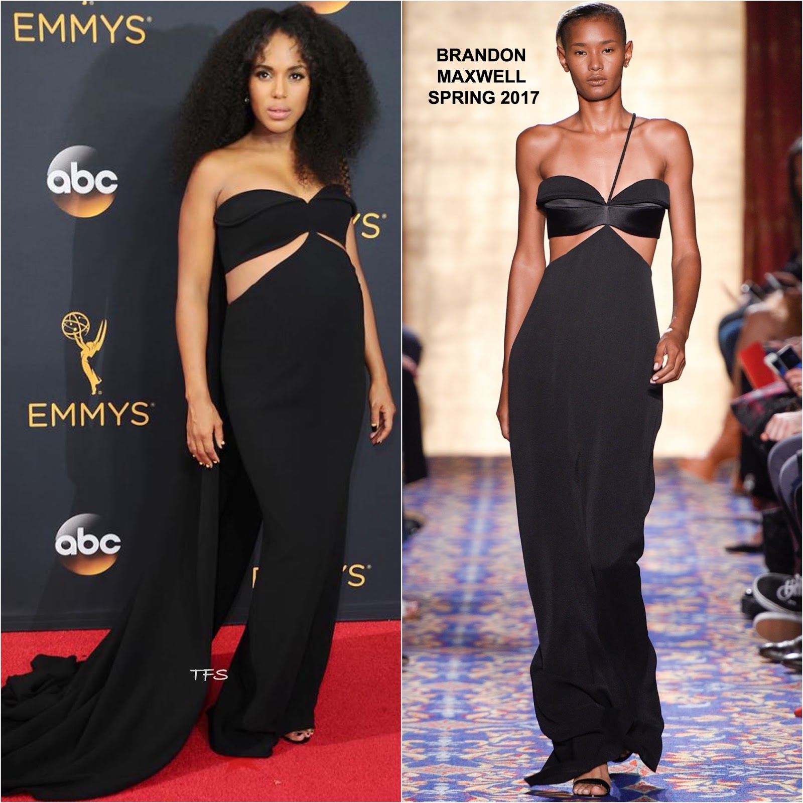 Kerry Washington in Brandon Maxwell at the 68th Primetime Emmy Awards