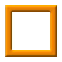 Moldura quadrada laranja - criação Blog PNG-Free