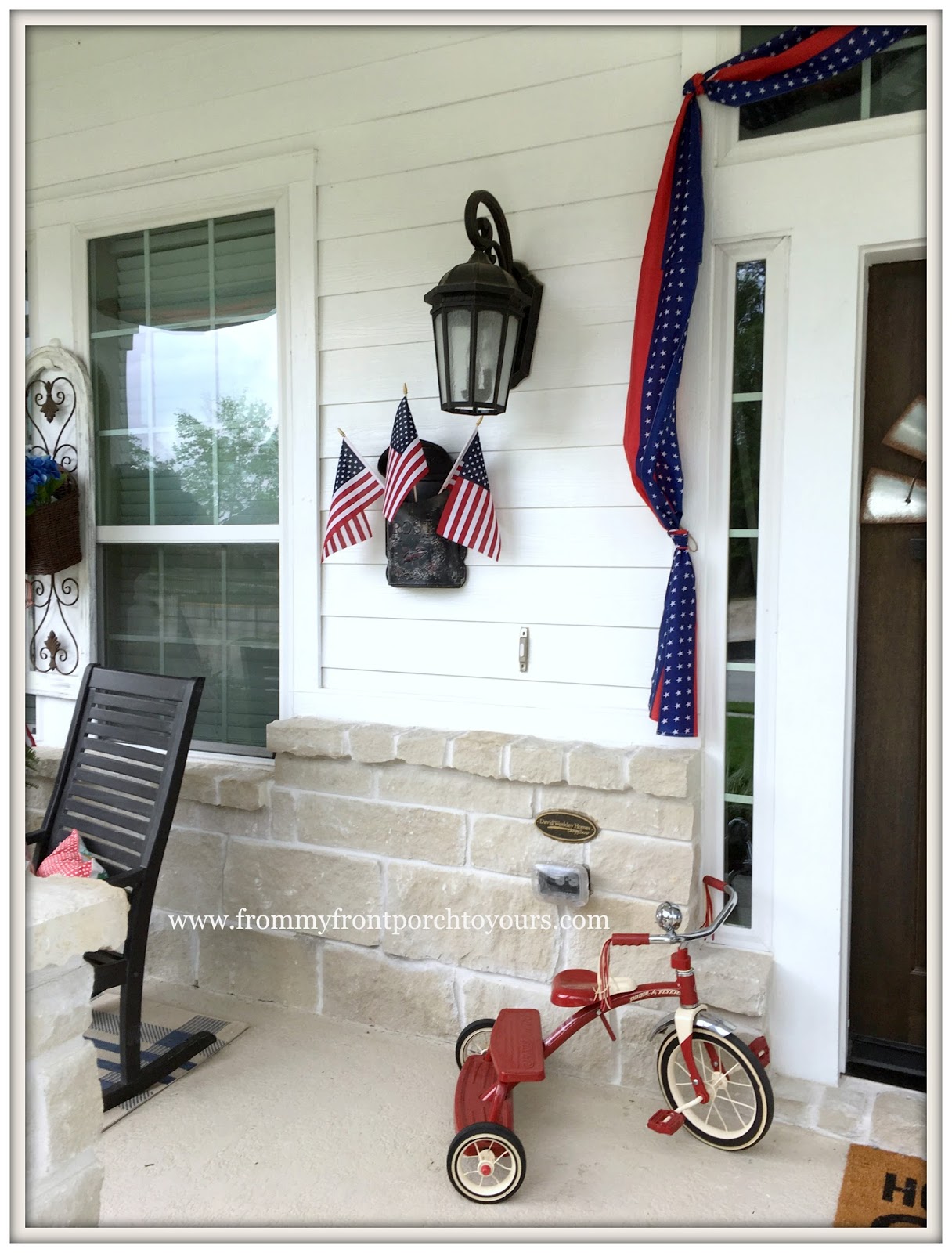From My Front Porch To Yours Farmhouse Patriotic Summer Front PorchMemorial Day Thru July 4th