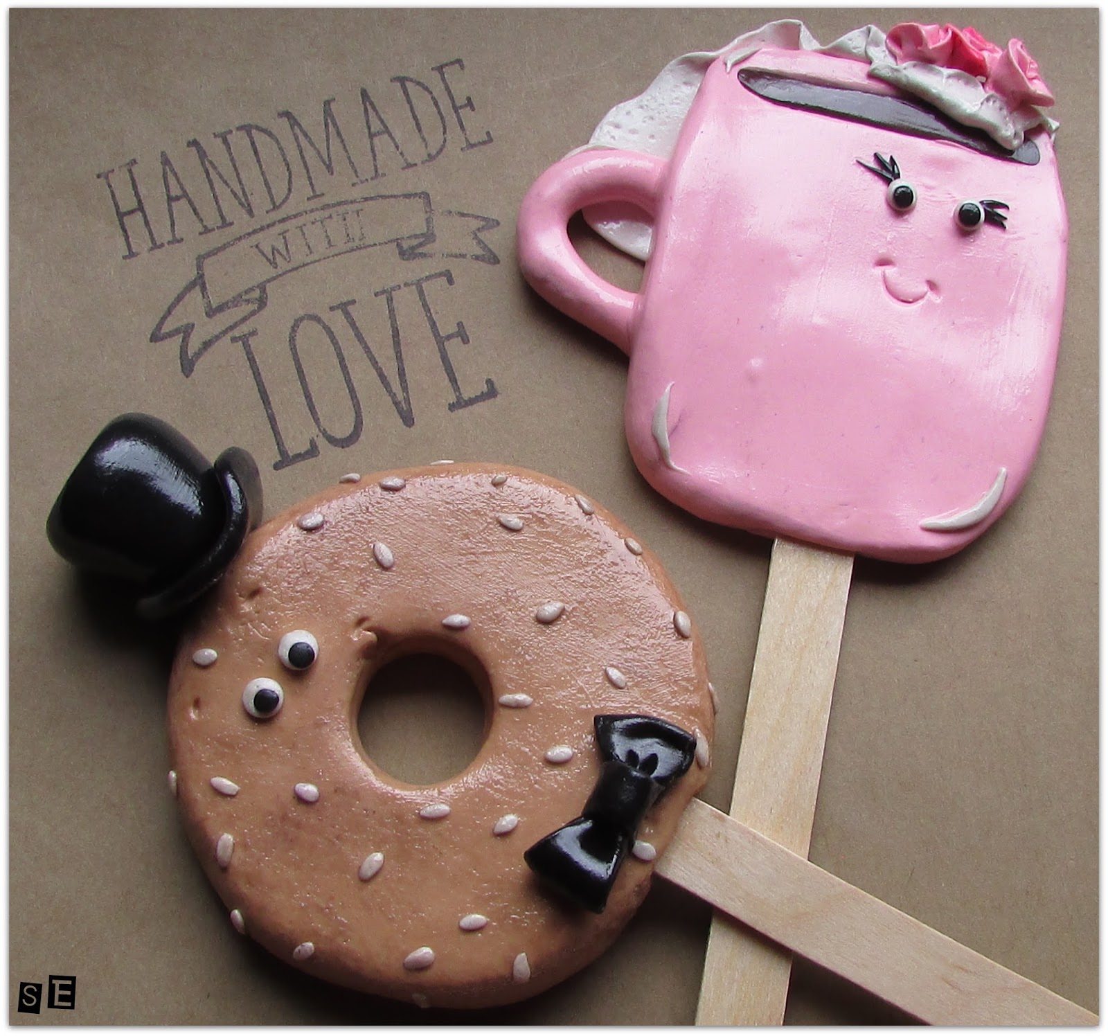 Samantha's Sweets and Sam's Sweet Art Coffee Meets Bagel Wedding Cake