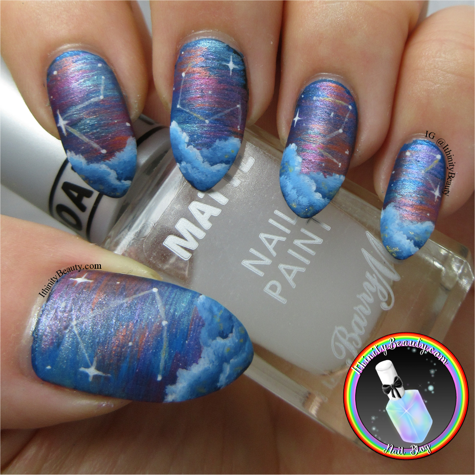 Freehand Star Constellations Nail Art Ithinitybeauty Blog For This Design I Began With My Trusty Opi Nail Envy Base Coat And Once Dried Lied Two Coats Of Orly S Breathable Polish In Good Karma