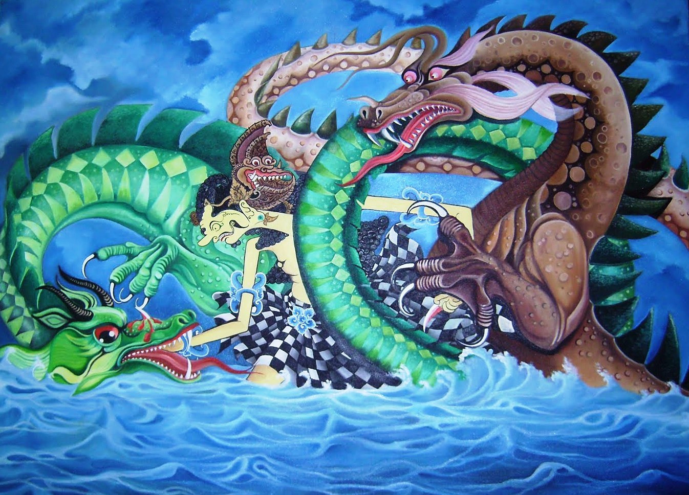 Galery Lukisan: Lukisan Wayang Dan Naga