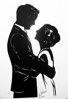Couples in Love Silhouettes.