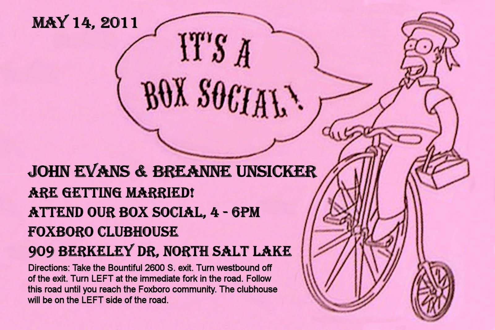 John & Breanne the "box social"