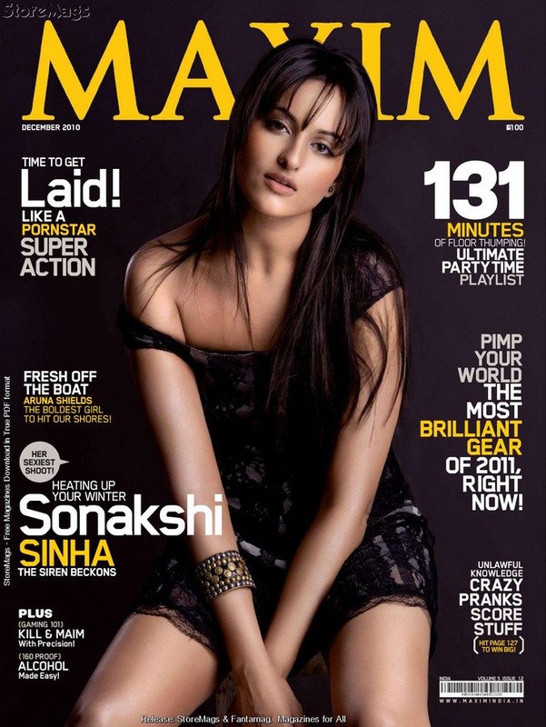Hot Sexy Ladies Sonakshi Sinha Hot Maxim Photoshoot Stills