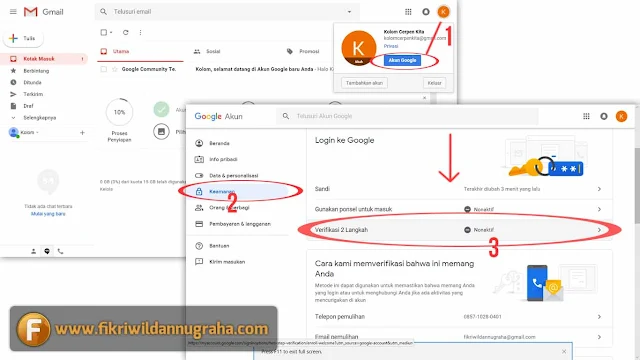 Tutorial Membuat Email Gmail dan Tips Memperkuat Keamanan Akun Google cara daftar account mail pribadi baru gratis yang baik dan benar bikin verifikasi password online lupa sandi nomor HP android kelebihan mudah aman contoh gambar