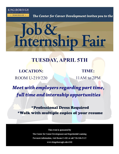 KCC Student Career Spotlight: Kingsborough Spring Job & Internship Fair KCC Student Career Spotlight: Kingsborough Spring Job & Internship Fair