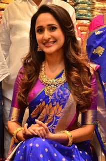 Pragya Jaiswal in colorful Saree looks stunning at inauguration of South India Shopping Mall at Madinaguda ~  Exclusive Celebrities Galleries 004