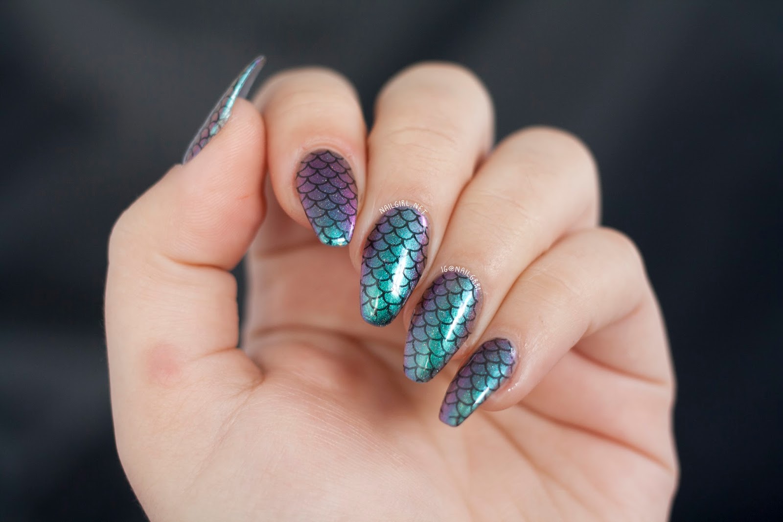 mermaid nails nail girl nail art