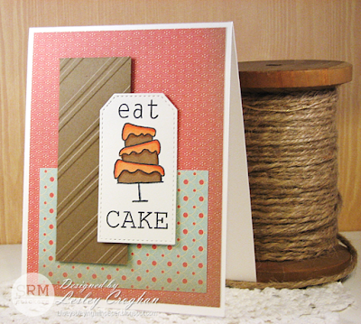 SRM Stickers Blog - Eat Cake by Lesley - #card #birthday #janesdoodles #eatcake #clearstamps