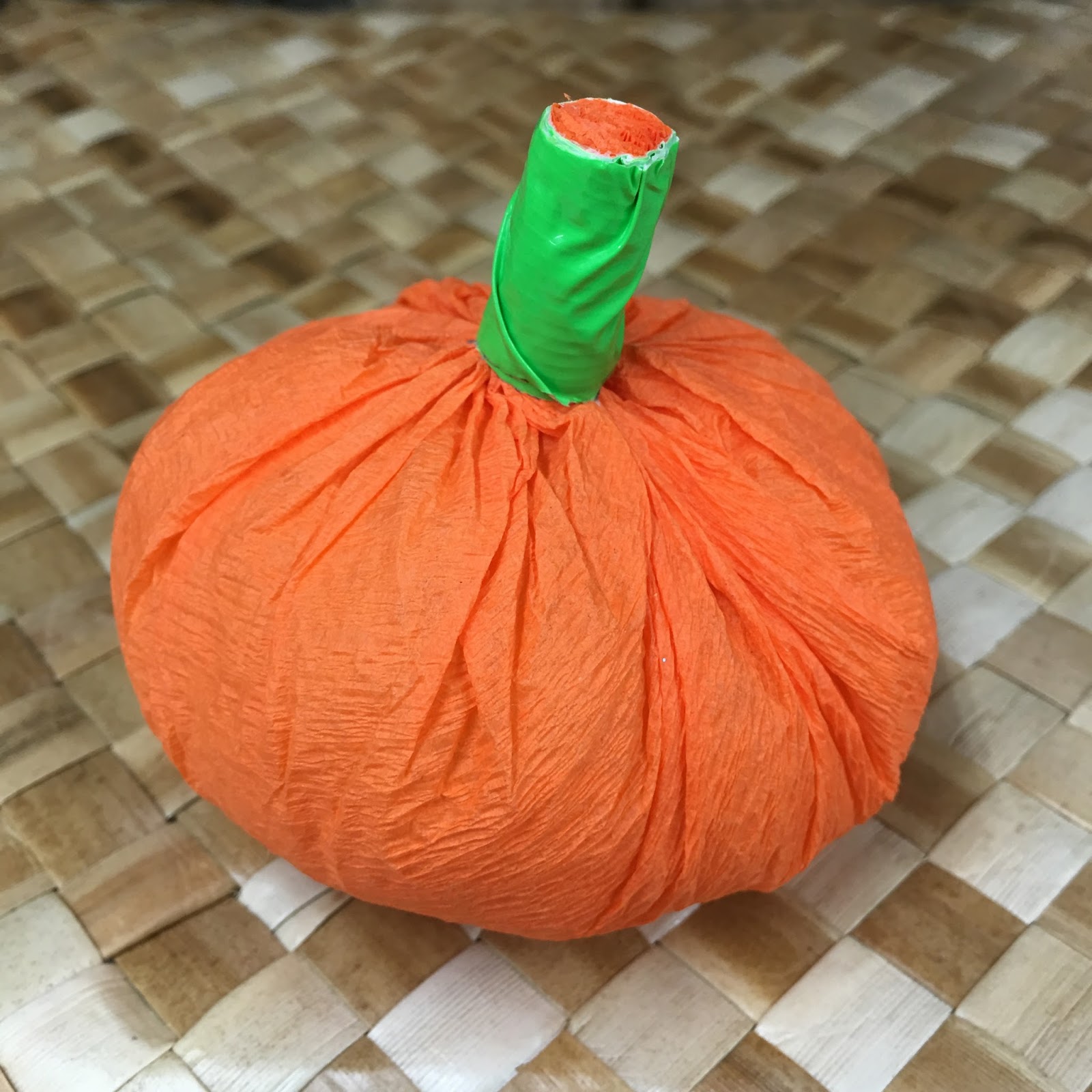 Ideas and Inspirations Crepe Paper Pumpkin Goodie Bags