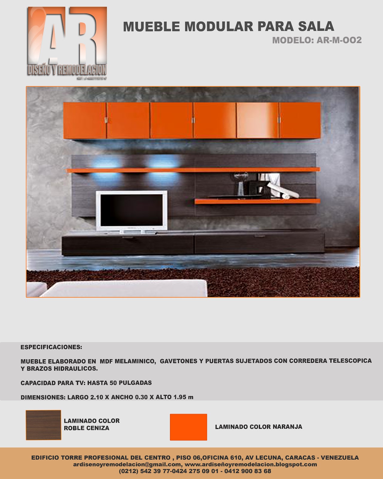 AR DISEÑO Y REMODELACIÓN: MUEBLES MODULARES PARA SALA