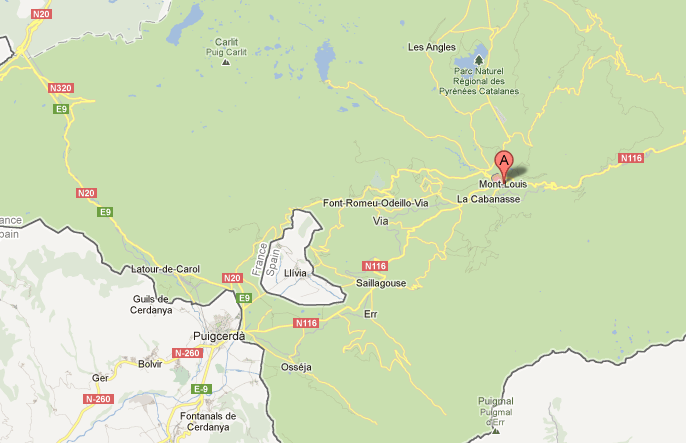 Pique nique (Àrea de descans) MontLouis, PyrénéesOrientales, França