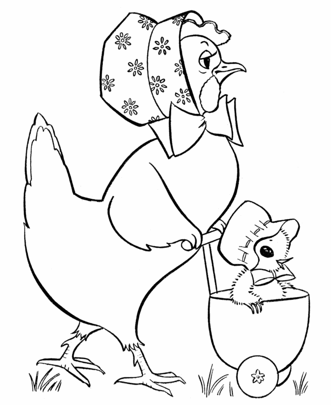 easter baby chicks coloring pages - photo #9