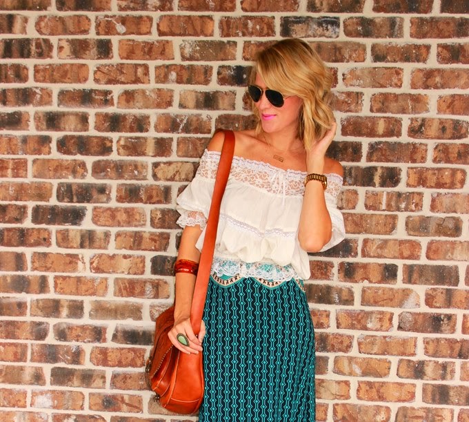 Belle de Couture: Turquoise Boho Skirt + Shop Saule!