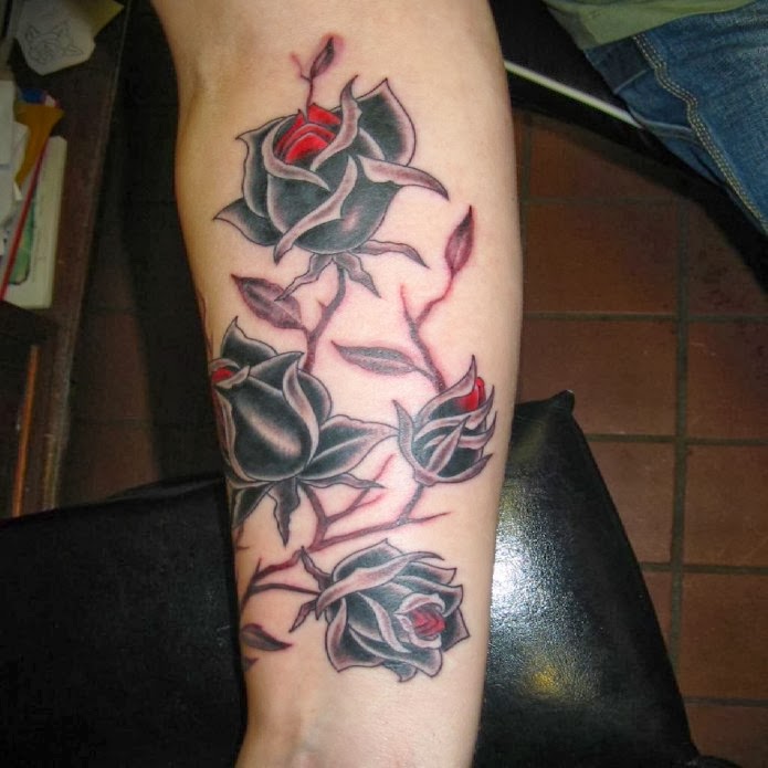 Tattoo Art: wonderful black rose tattoo