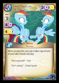 My Little Pony Exact Duplicate, My Little Clony High Magic CCG Card