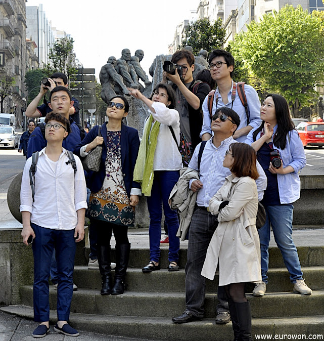 Blogueros coreanos visitando Vigo
