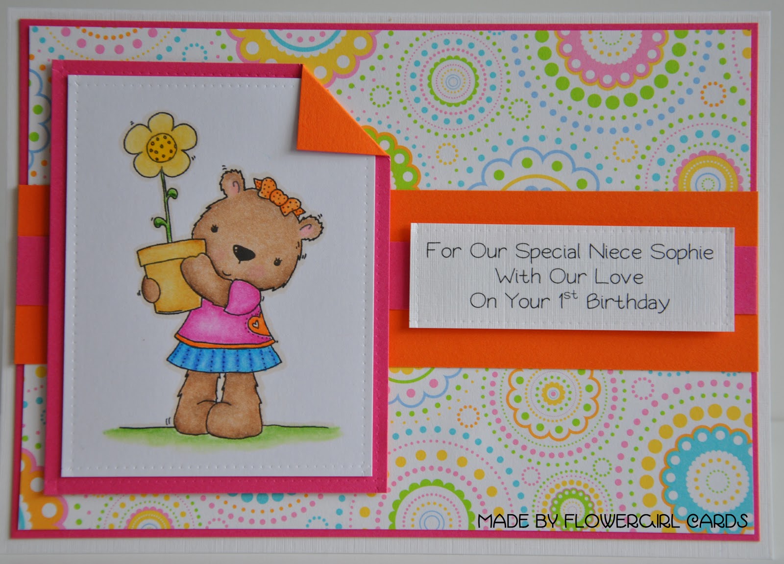 flowergirl cards 1st birthday card