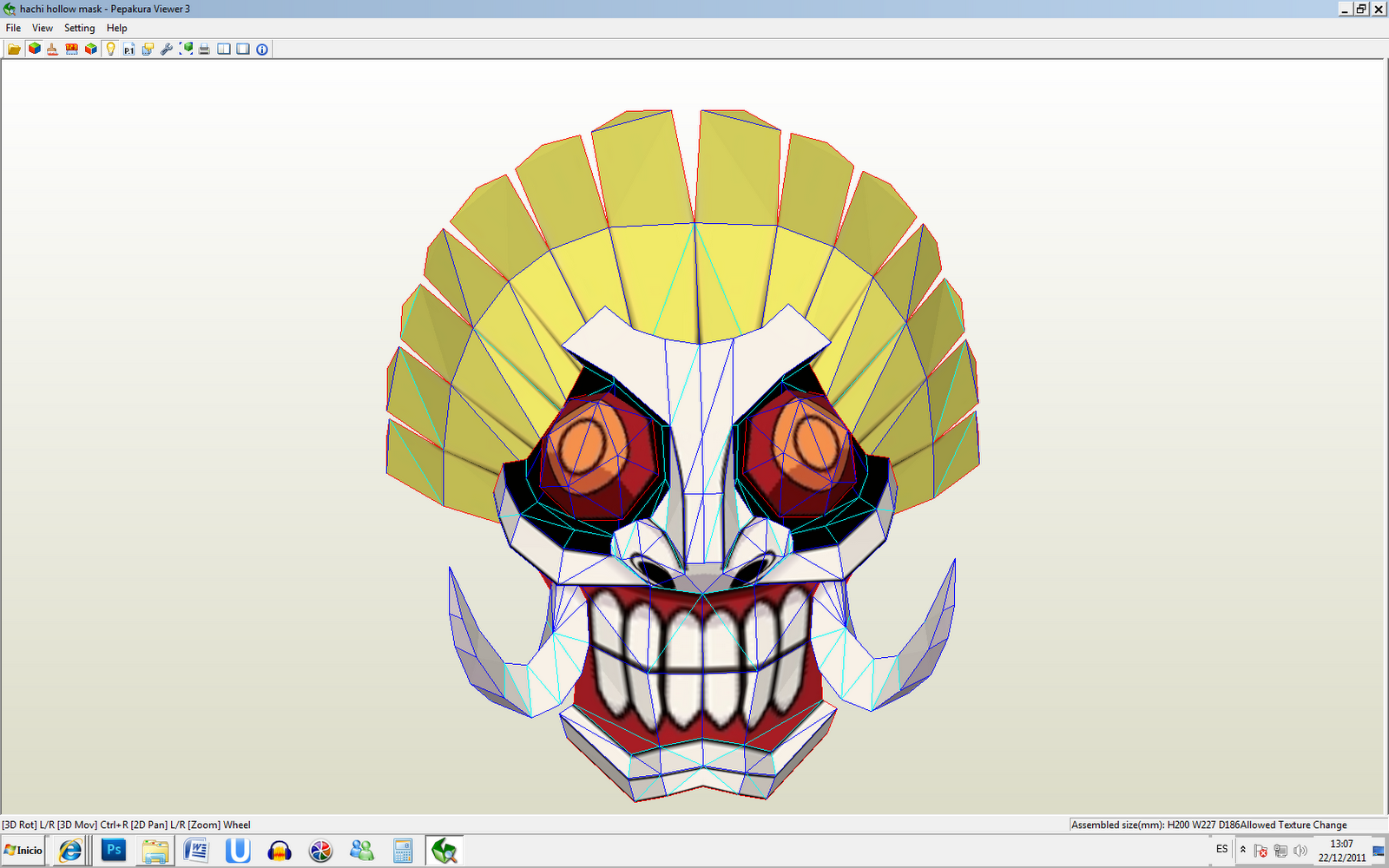 bleach papercraft mascara vizards