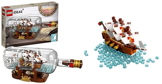 barco en una botella lego