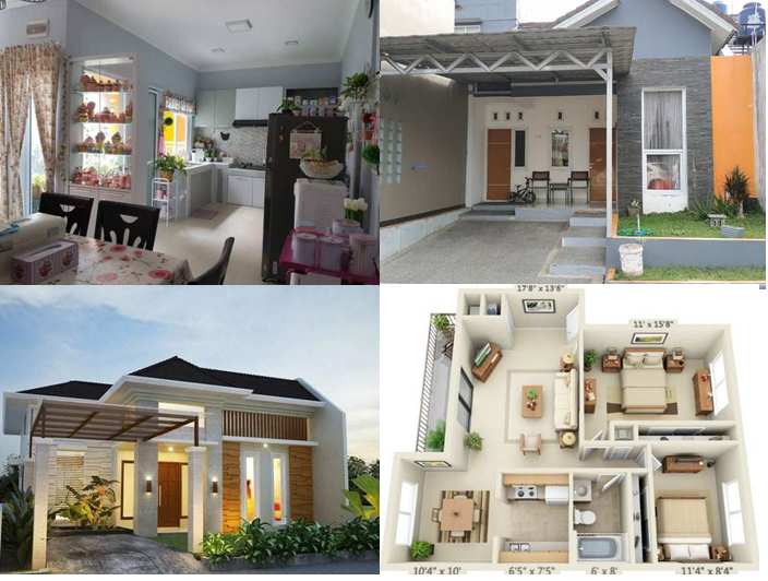 Inspirasi rumah minimalis Type 45 dengan Batu Alam