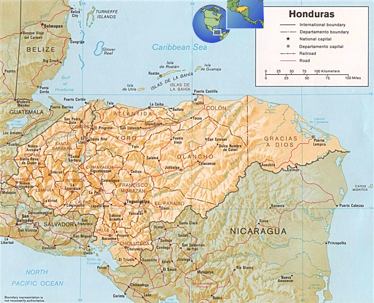 Mapas De Honduras Mundo Hispánico™
