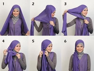 cara memakai jilbab pashmina terbaru