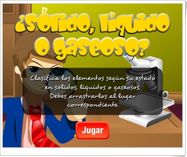 ¿SÓLIDO, LÍQUIDO O GASEOSO? (Juego de Ciencias Naturales de Primaria)