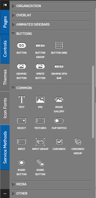 Menu control. Menu control