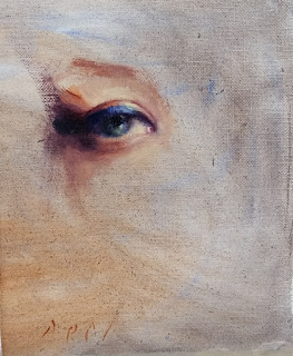 DAILY PAINTERS MARKETPLACE: Eye study detail female face daily painting ...