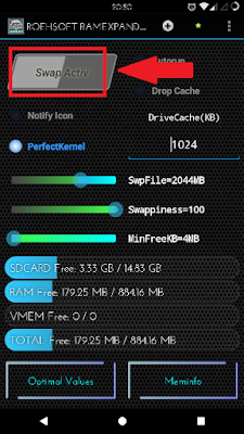 زيادة مساحة الرام هاتف أندرويد عن طريق الذاكرة الخارجية, تطبيق ROEHSOFT RAM Expander للأندرويد, زيادة حجم الرام للأندرويد, زيادة حجم الرام للاندرويد بدون روت