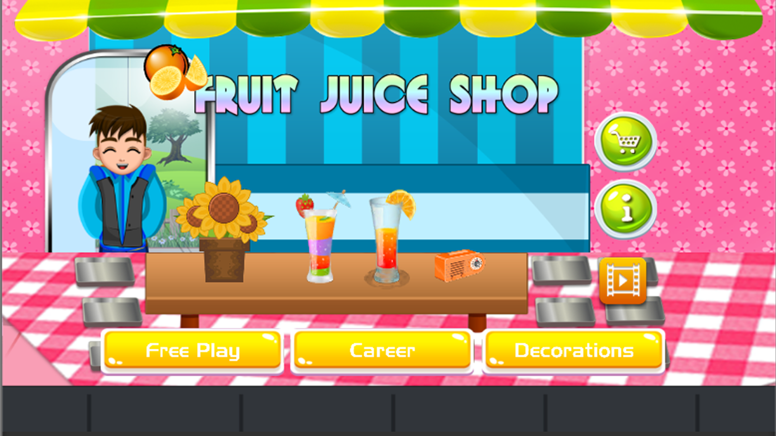 Fruit juice drink menu maker cooking game
