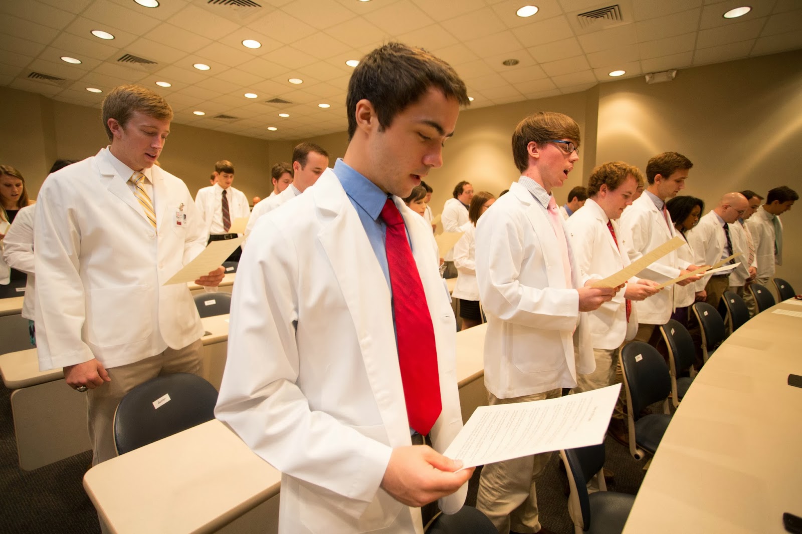 Med School Watercooler FirstYear Med Students Receive White Coats