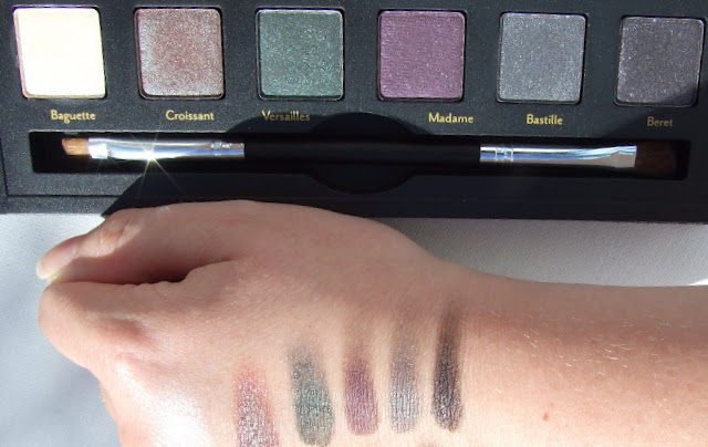 cargo cosmetics Let's meet in Paris Eyeshadow palette review swatches