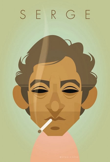 Ilustración de Stanley Chow de Serge Gainsbourg