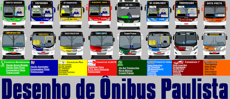 Desenho de Ônibus Paulista