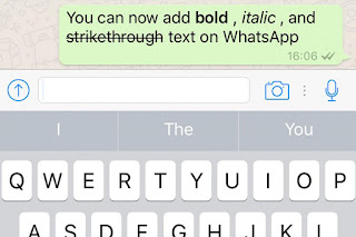 How to write in bold, italics and strikethrough in WhatsApp?