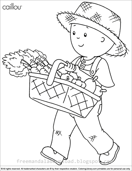 Free Mandala Caillou Bedruckbare Malvorlagen