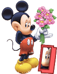 Alfabeto tintineante de Mickey con ramo de flores I.